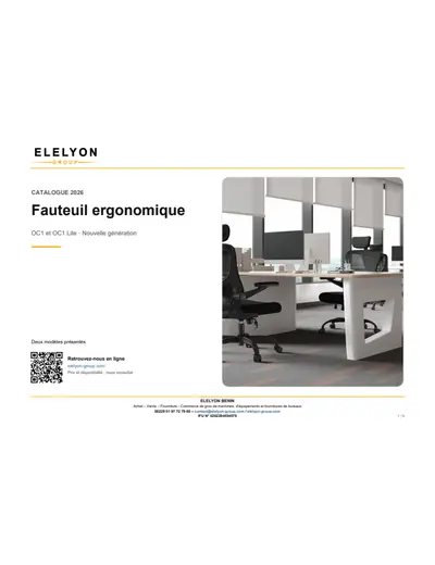 Aperçu du catalogue Fauteuils OC1