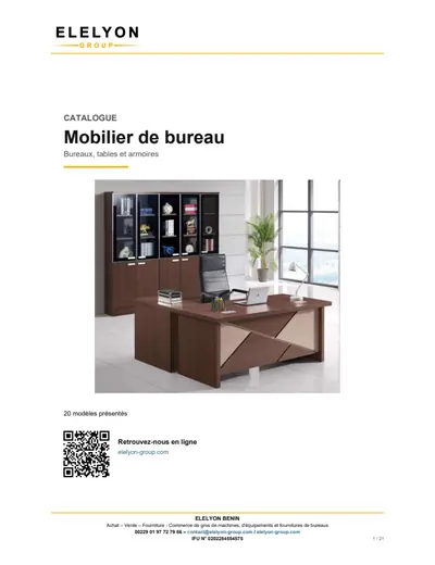 Aperçu du catalogue Mobilier de bureau — bureaux, tables et armoires