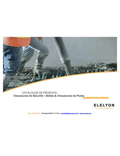 Aperçu du catalogue Catalogue Chaussures de sécurité