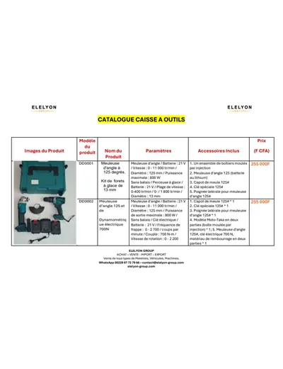 Aperçu de Catalogue Caisse à outils