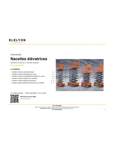 Aperçu de Catalogue Nacelles élévatrices